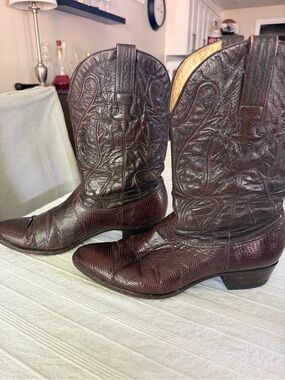 Vintage Genuine Teju Lizard  Men’s Cowboy Boots